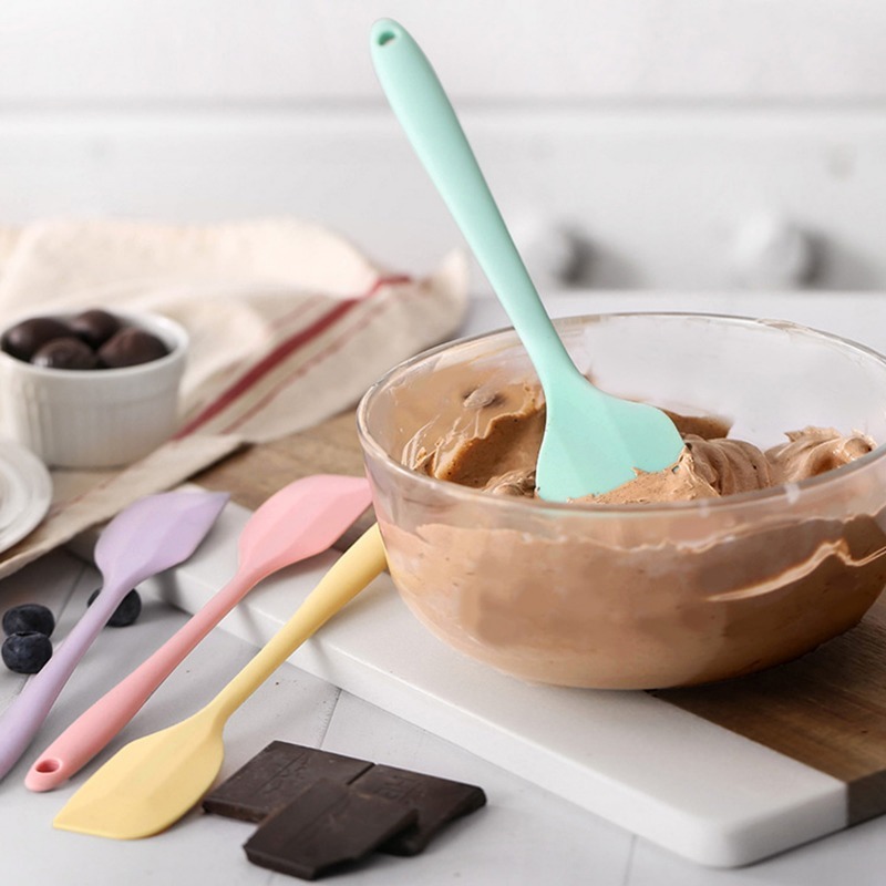 1pc Silicone Scraper Spatula: High-Temp Resistant Baking Tool for