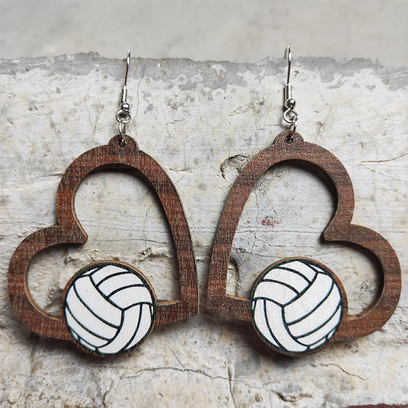 Sports Earrings Volleyball Earrings Laser Cut File Digital Print