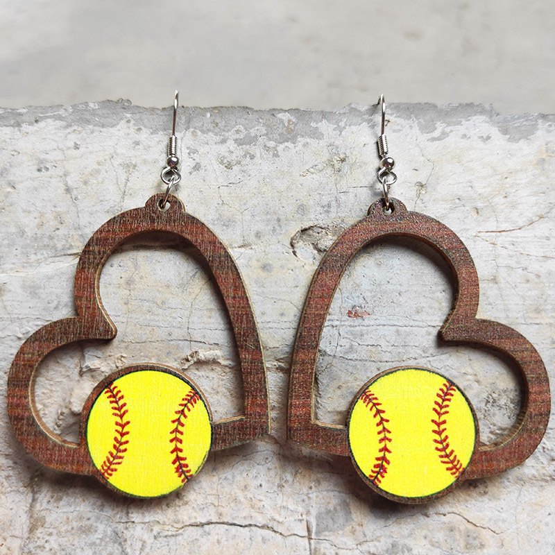 1 Pair of Sports Style Baseball Bat Baseball Glove Creative Combination Ear Hooks, Ladies' Metal Sports Earrings Gift,Baseball Stuff,Temu