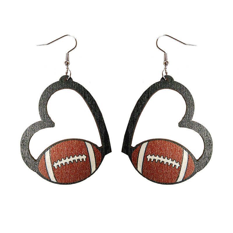 Custom Team Earrings, Football Earrings Wooden, Sports Earrings, Football Jewelry, Game Day Earrings, School Spirt Earrings, Football Mom