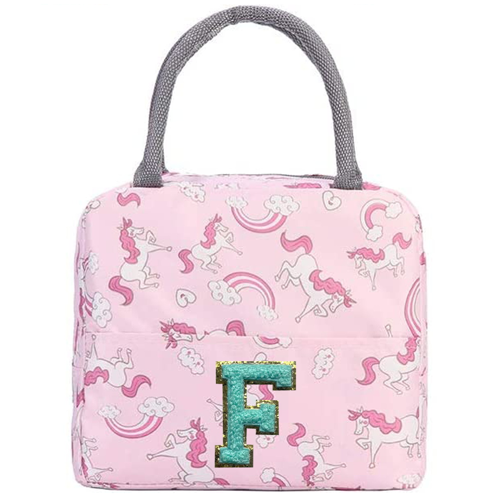 Insulated Lunch Bag Chenille Thermal Handbag Portable Lunch Box Ice Pack Tote