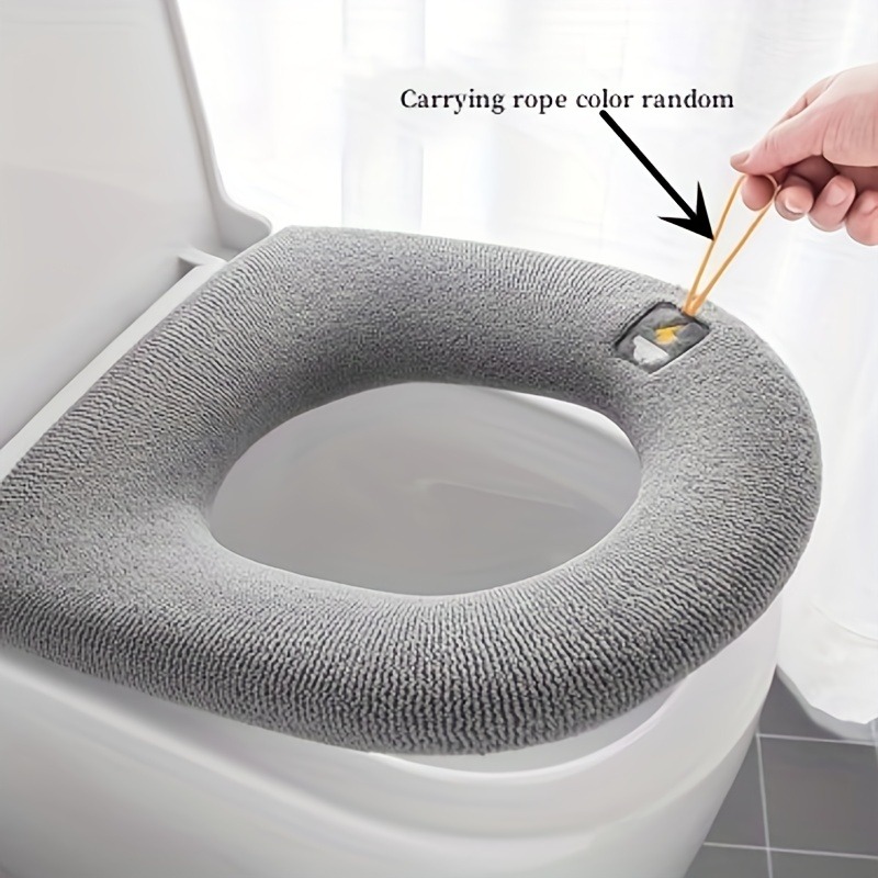 1pc Random Color Toilet Seat Cushion,with handle and washable