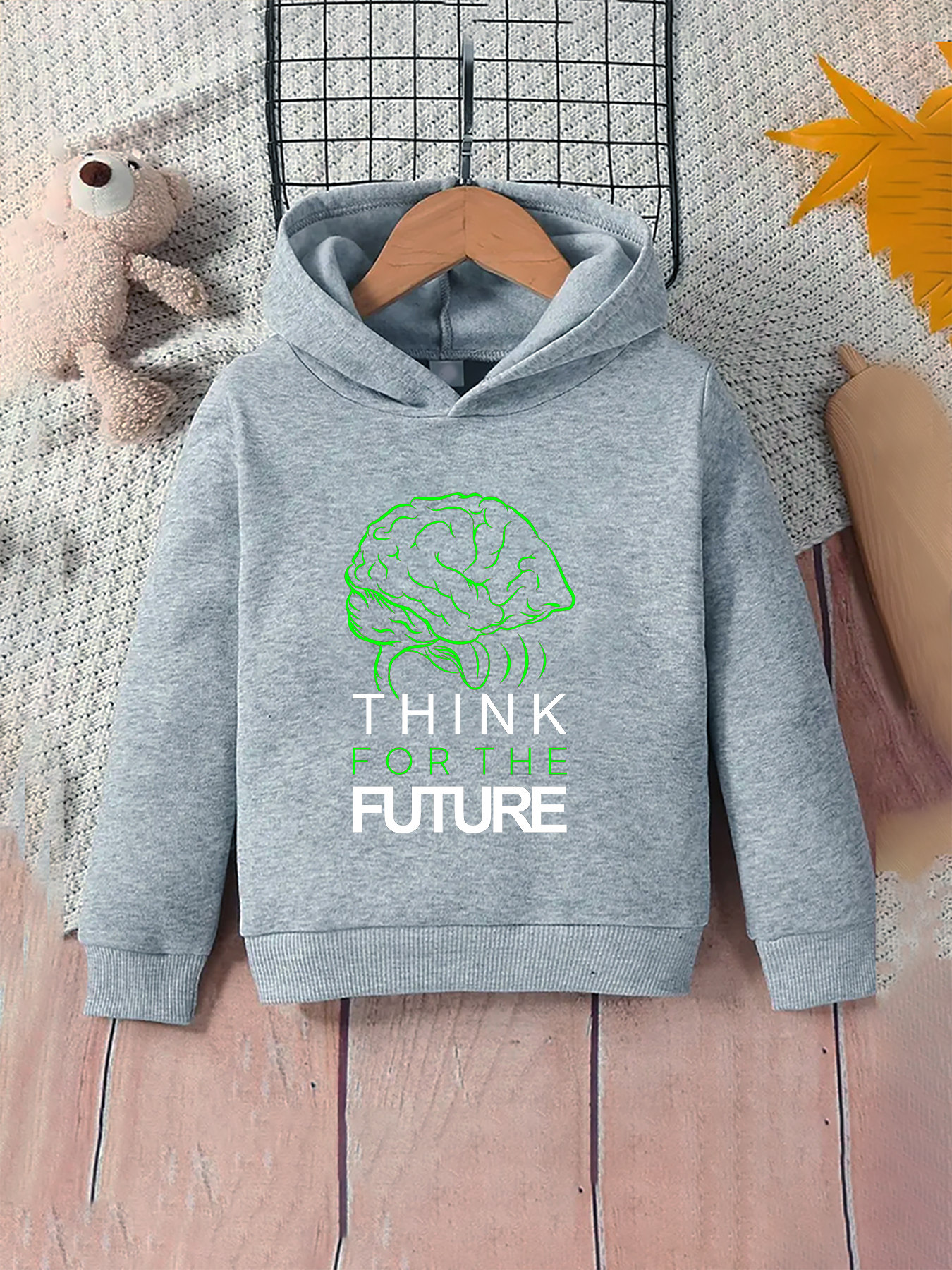 Sudadera con capucha para niños, ropa de invierno, jersey con