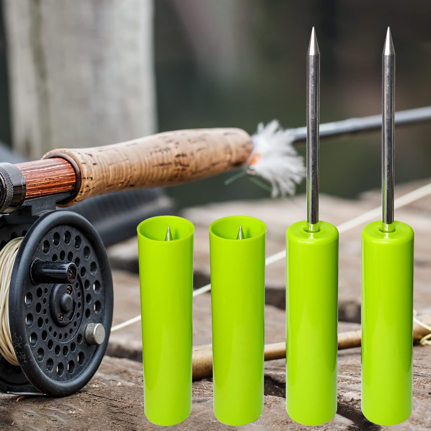 Felirenzacia Fishing Rod Stand Pole Holder Plug Insert Ground Adjustable  Iron Tool 