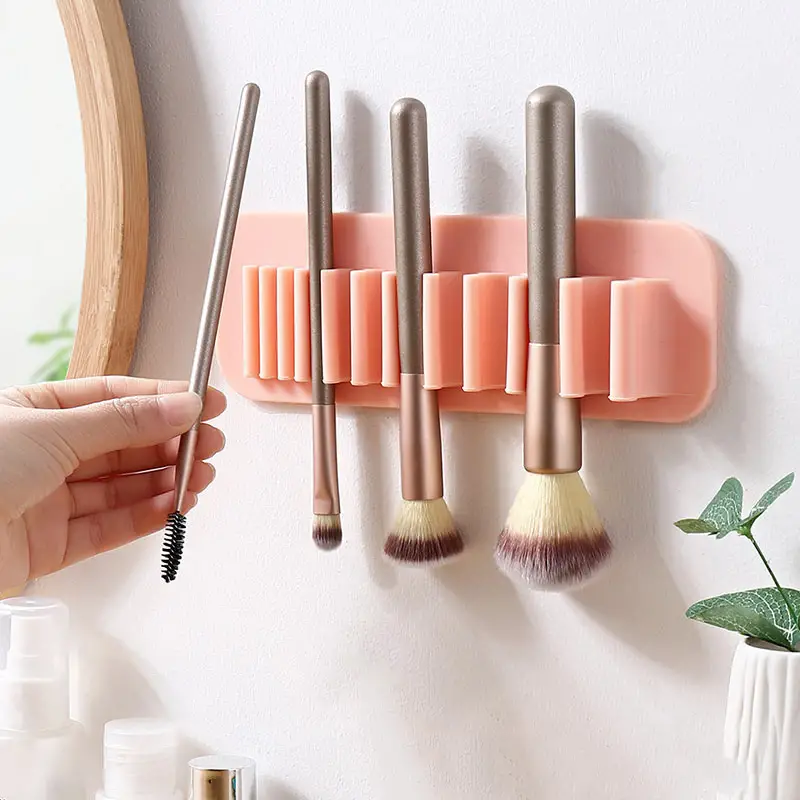 Silicone Makeup Brush Holder Wall mounted Soft Durable - Temu