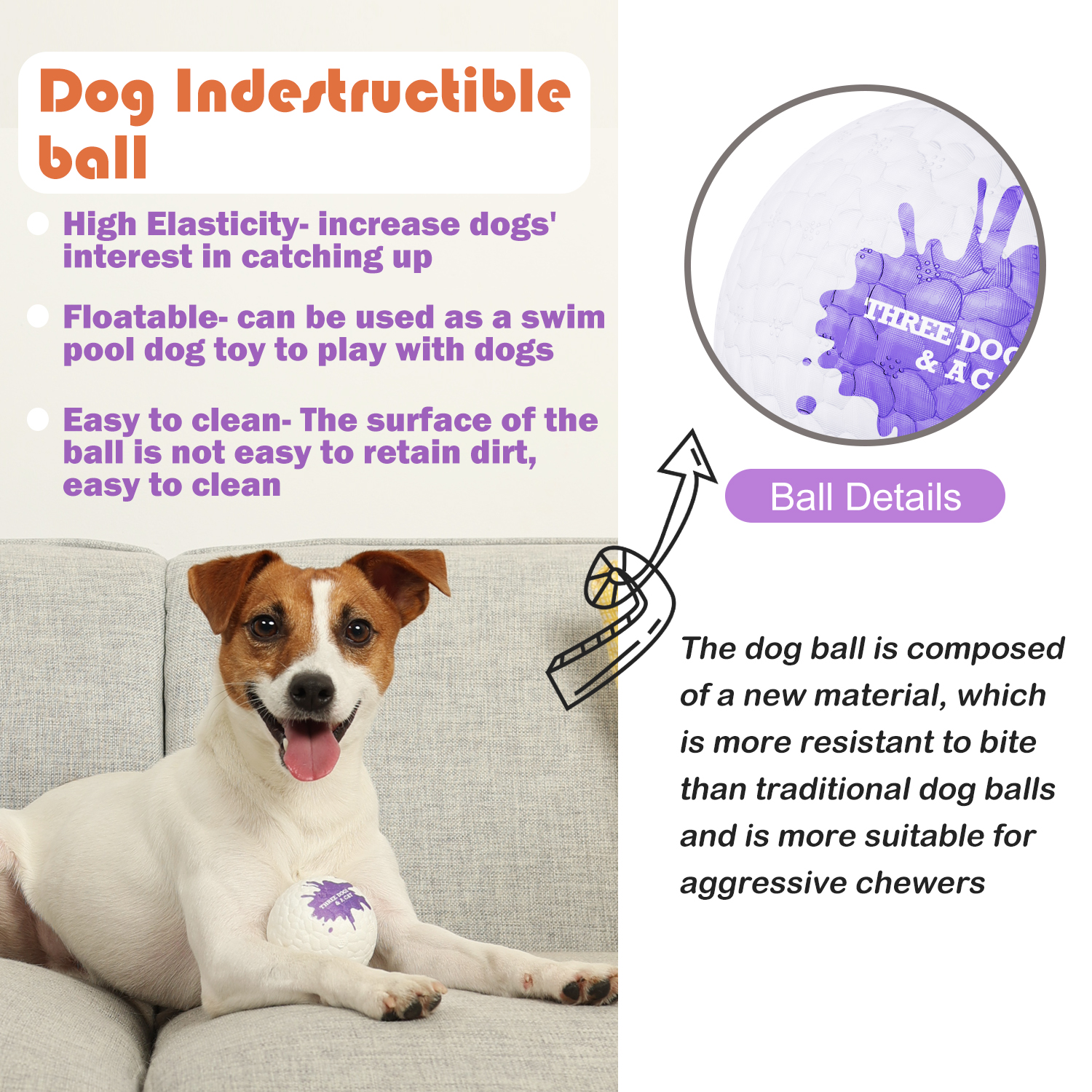 Newest Smart Pet Bite Toys Set Squeaky Interactive Dog Chew Toys Dog Chew  Ball For Dogs Aggressive Chewers