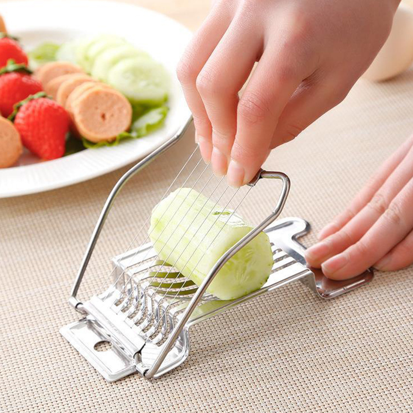 Egg Slicers, Egg Chopper, Stainless Steel Fruit Slicer For Salad, Fruit  Cutter For Egg, Manual Food Slicer, Vegetable Silcer Kitchen Tool Gadgets,  Cheap Stuff, Kitchen Accessories - Temu