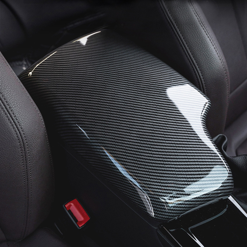 1pc Carbon Fiber Center Console Armrest Storage Box Protection Cover Trim  For BMW 3/4 Series F30 F31 F32 F33 F34 F36 320i 325i 330i 3GT 2013-2019 LHD