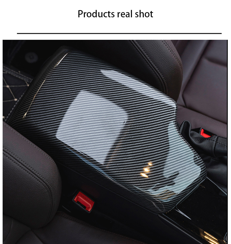 1pc Carbon Fiber Center Console Armrest Storage Box Protection Cover Trim  For BMW 3/4 Series F30 F31 F32 F33 F34 F36 320i 325i 330i 3GT 2013-2019 LHD