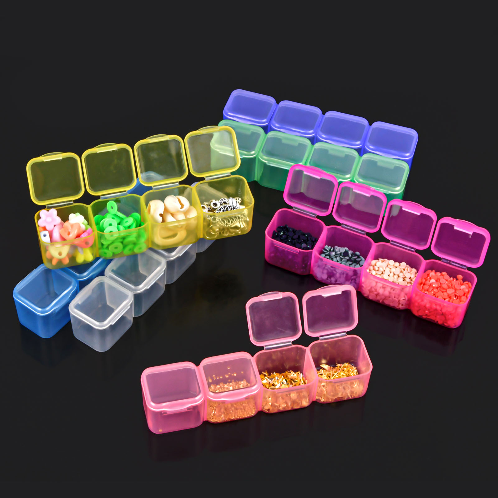 Diamond Art Accessories Storage Box, Colorful Storage Container, Nail Art  Accessories Storage Box, Plastic Transparent Storage Box For Diamond Beads  Jewelry Parts Mini Items - Temu