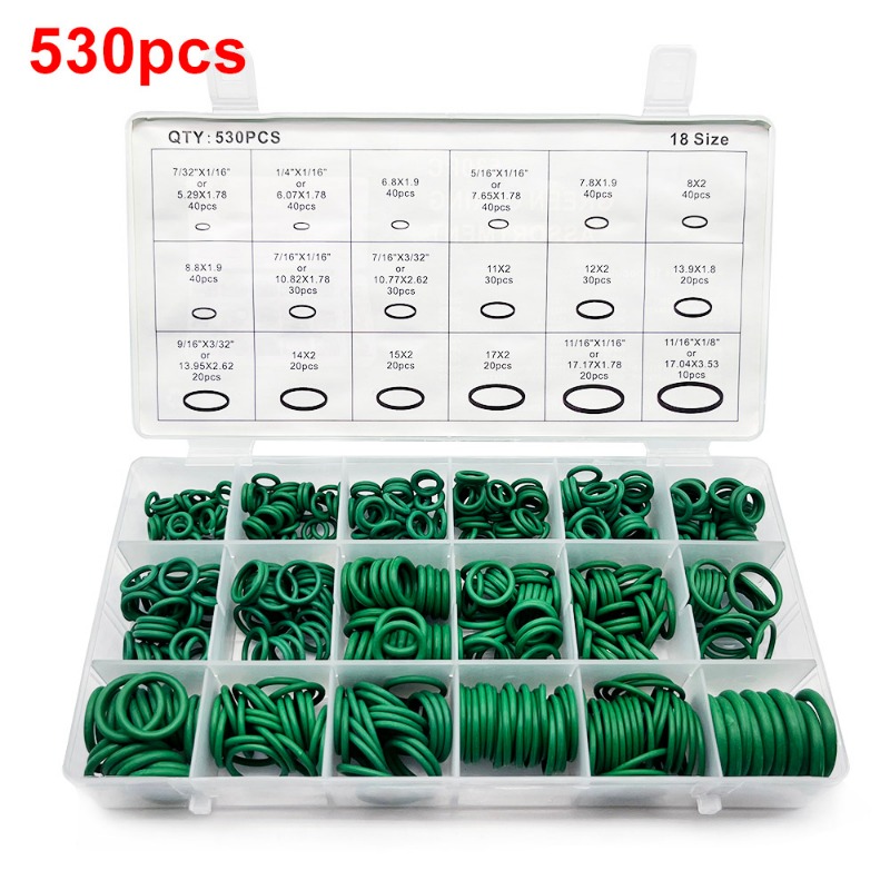 Rrina 1200Pcs Nitrile Rubber NBR O Ring Gasket Ring Assortment Kits Metric  O-Ring Sealing Washer for Faucet Tap Plumbing and Automotive Repair OD