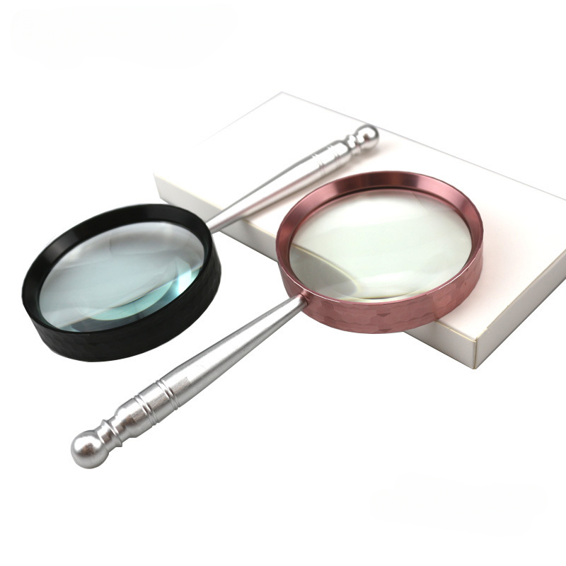 1pc Magnifying Glass With Light Double Glass Lens Handheld - Temu