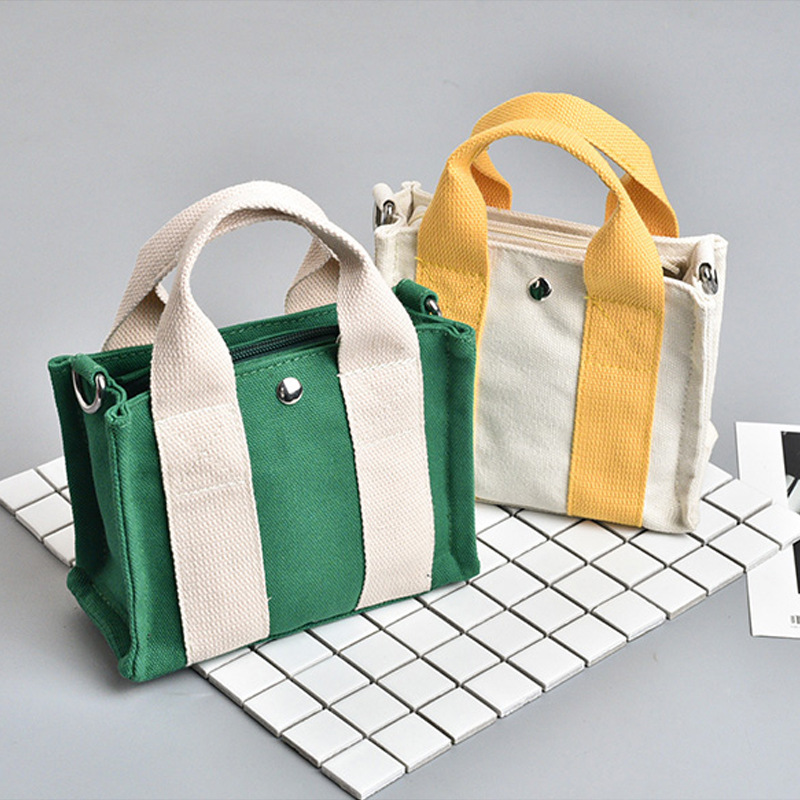 Geometric Pattern Shoulder Tote Bag Contrast Binding