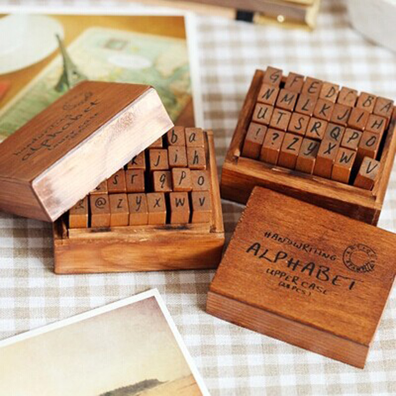 Wooden Stamp Alpha Type - Stamps - Paper Crafts & Scrapbooking