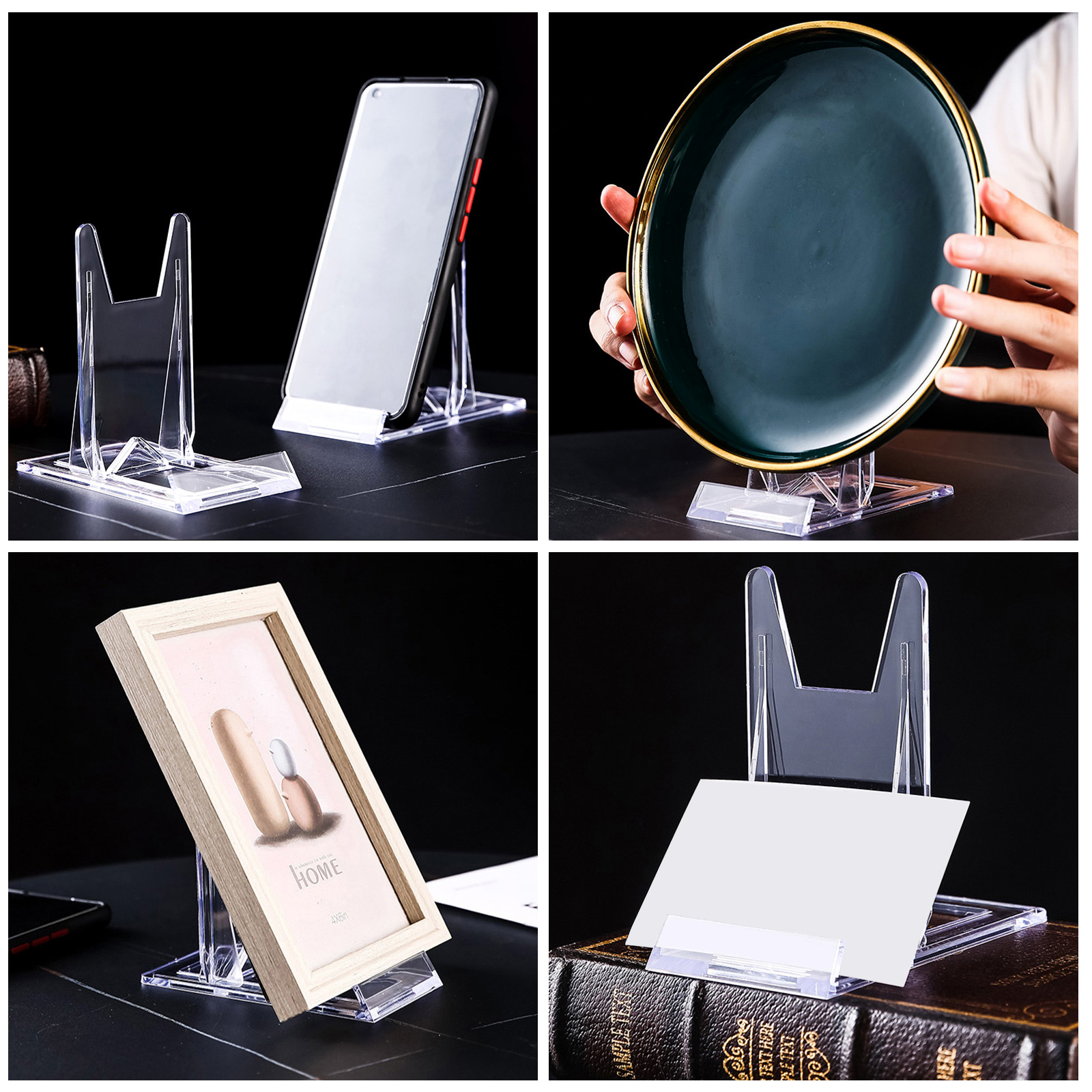 Acrylic Plate Display Stand clear Plate Display Easel Clear - Temu