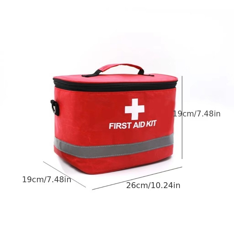 First Aid Bag Shoulder Strap Handle Medicine Pouch Zipper - Temu
