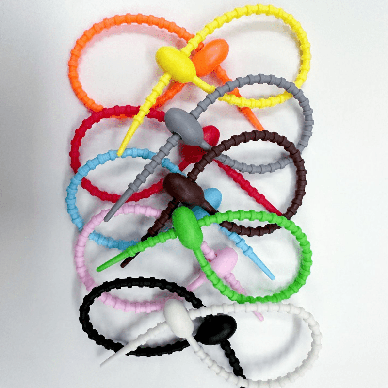 Reusable Silicone Ties & Bag Clips - All-purpose Cable Straps