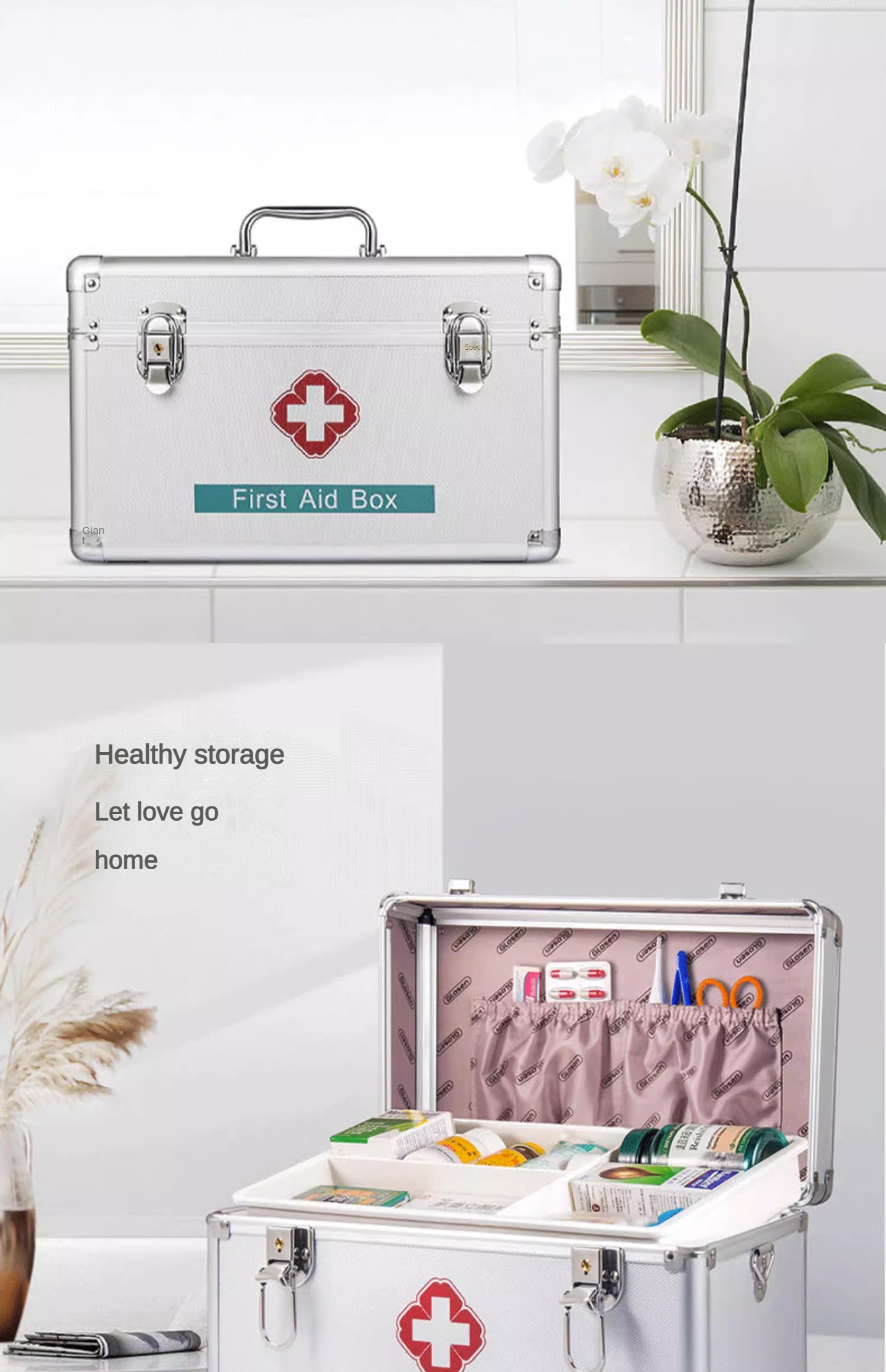 1 Stück Haushalts-Medizinbox, Große Aufbewahrungsbox Mit Schnalle Und  Griff, Tragbares Erste-Hilfe-Set, Medikamenten-Aufbewahrungsbox,  Unverzichtbar Für Zuhause - Temu Austria