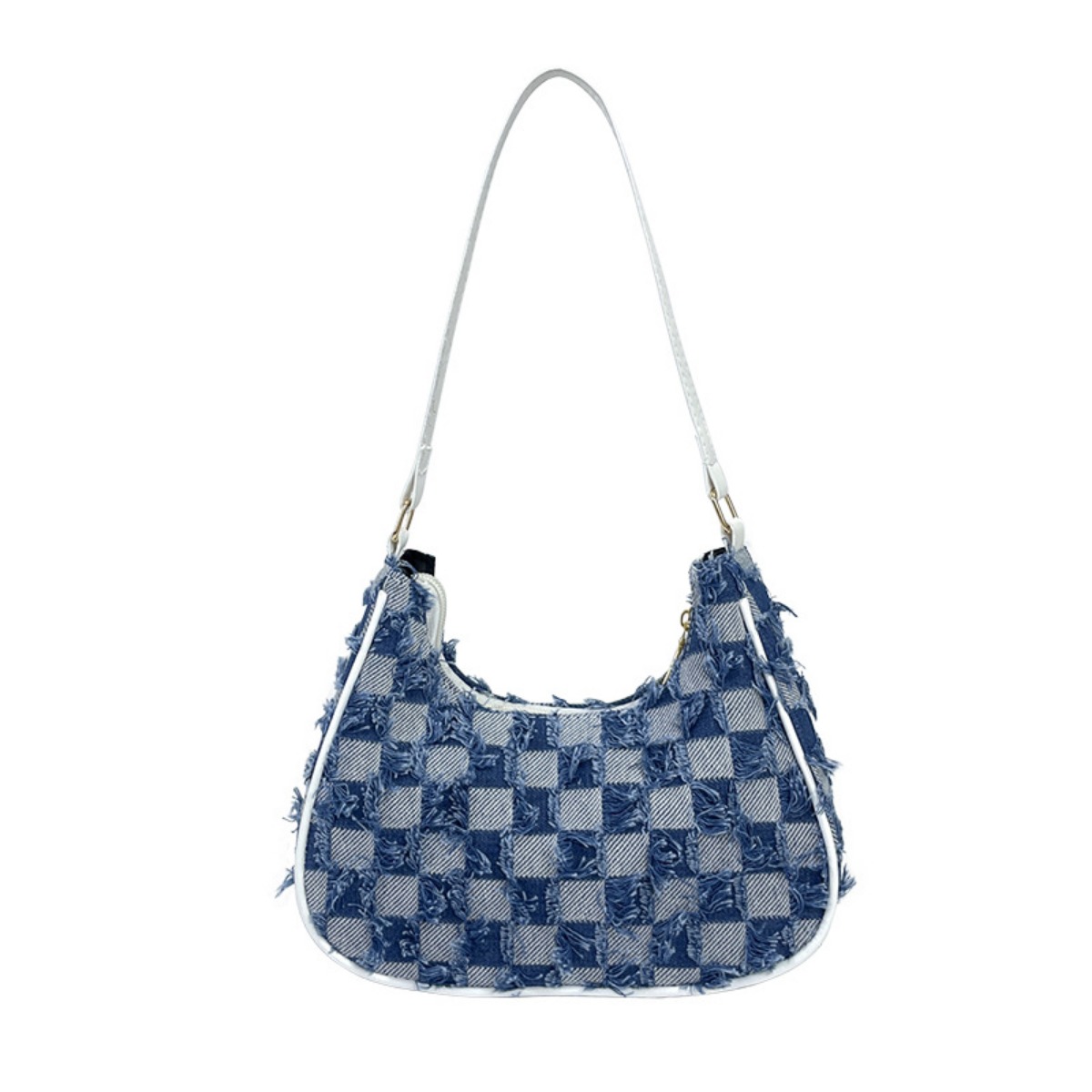 Vintage Tassel Fabric Hobo Bag, Trendy Argyle Crossbody Bag, Women's Small  Handbag For Street Wear - Temu