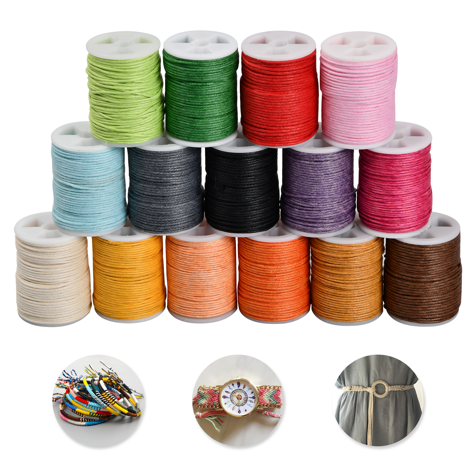 Cotton Cord Double Color Thread For Crafts Bracelet String - Temu