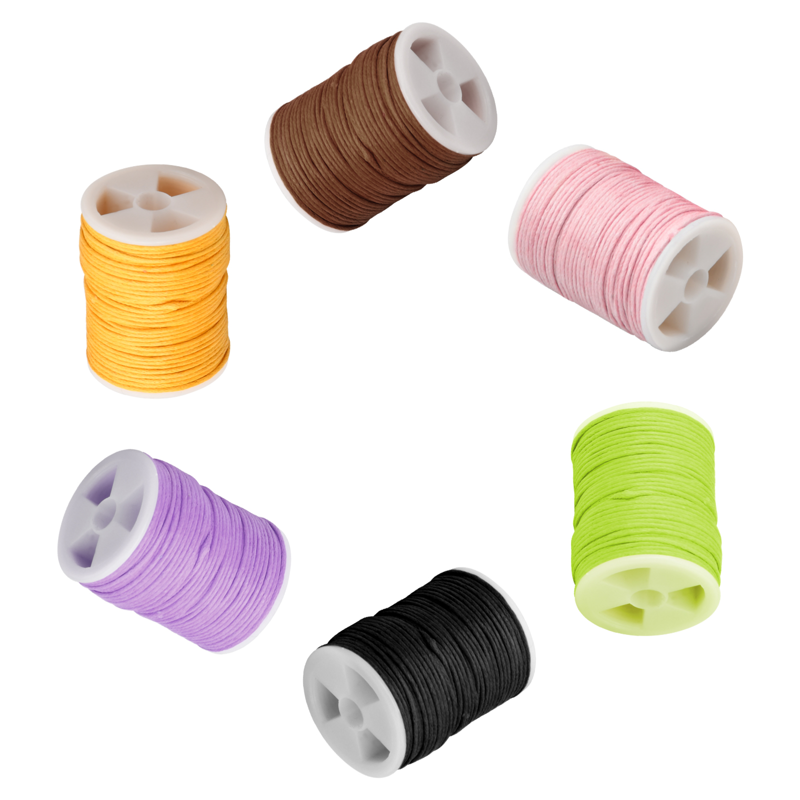 0.04inx10.9 Yard Colorful Waxed Tape Thread Cotton Cord Yarn - Temu
