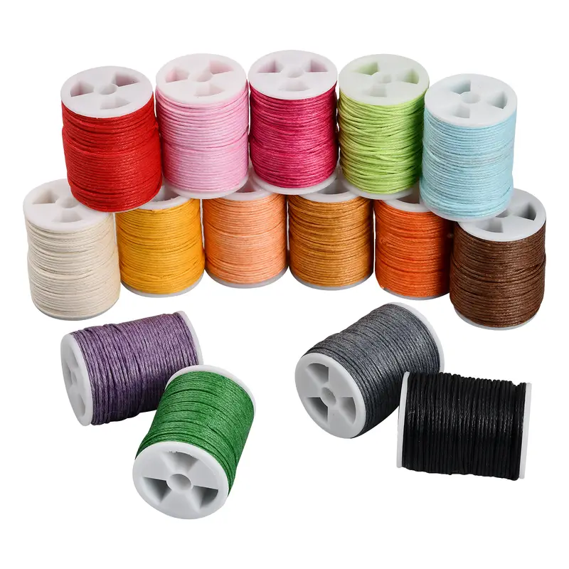 50 Yards Wax Line Beaded Nylon Rope Cotton Thread Yarn Diy - Temu