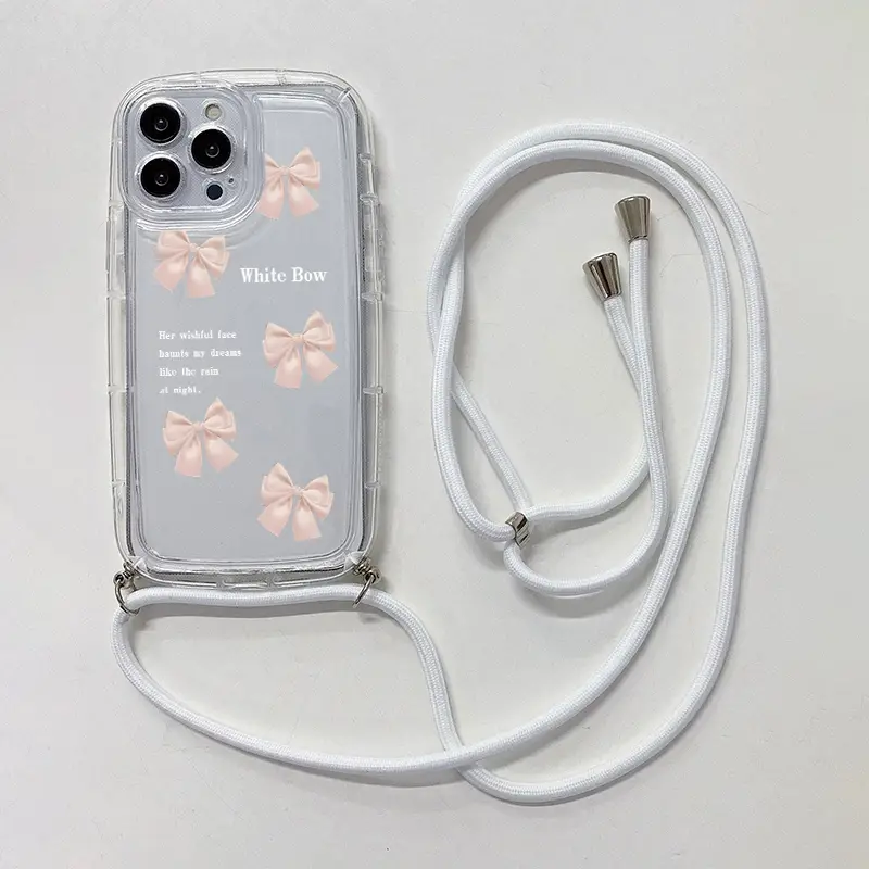  WHBDJ Funda para iPhone 12 Mini 11 Pro Max XR X XS Max 7 8 de  silicona suave con cordón de silicona suave para colgar cuerda, funda,  colgante, correa, para iPhone