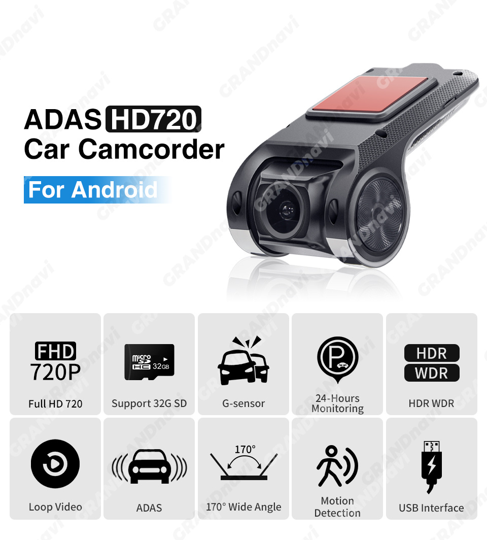 Dash Cam Adas Car Dvr Adas Dashcam Dvrs Video Hd 720p Usb Auto Recorder For  Android Multimedia Play