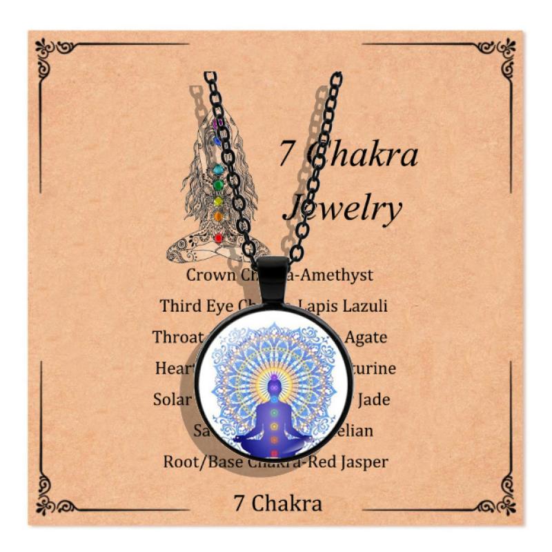 Chakra Necklace, Yoga Necklace, Chakra Pendant, Yoga Jewelry, 7 Chakra  Jewelry, Yoga Pendant, Yoga gift in Gemstones…