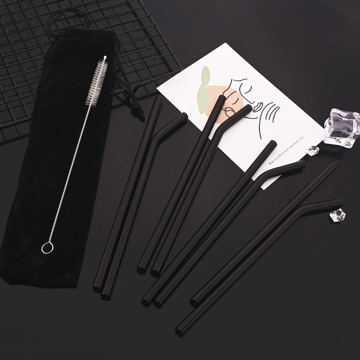 Glass Straws And Brush Heat Resistant Drinking Reusable - Temu