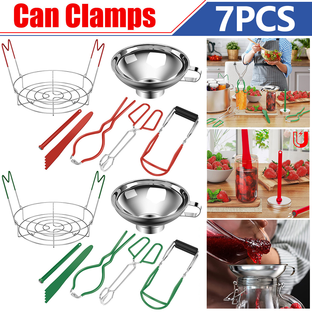 7Pcs Canning Supplies Starter Kit Canning Tools Set Stainless