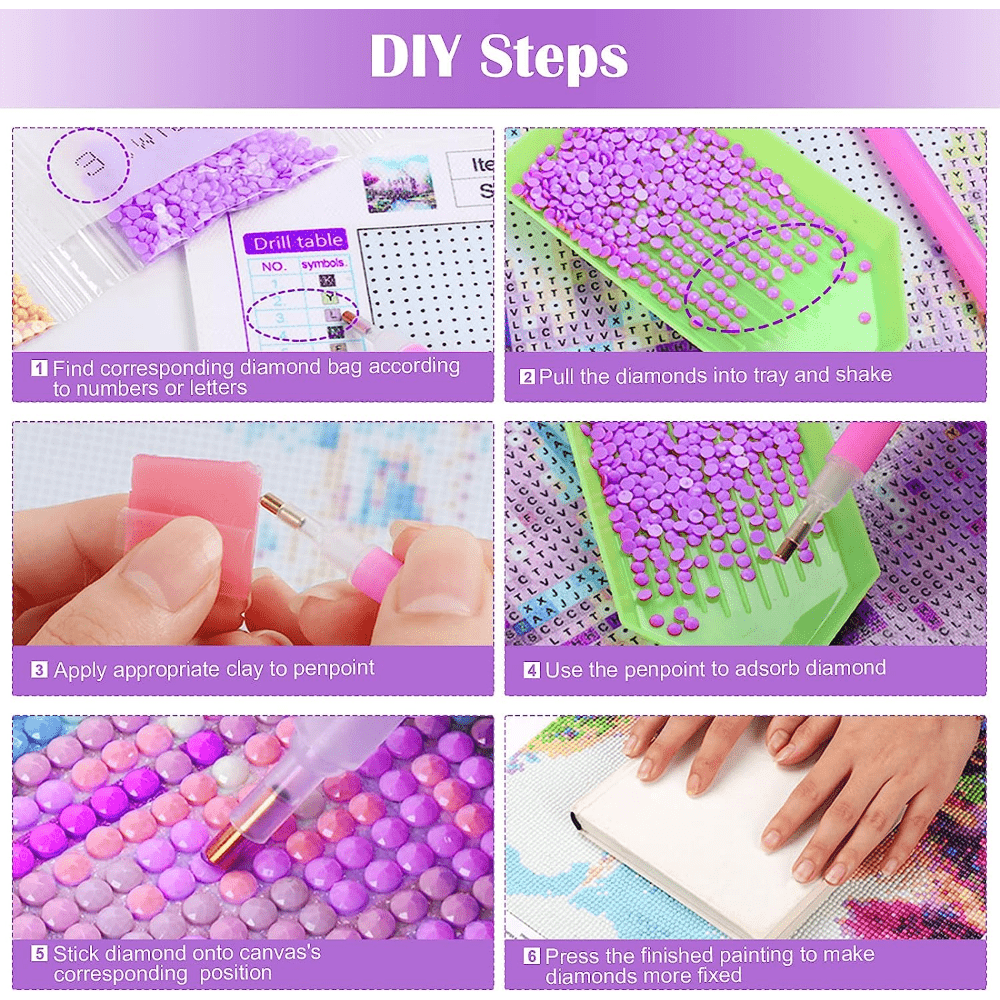 FIYO Diamond Painting Kits For Adults, 5D Artificial Diamond Painted Girl  Art Kits, Full Drill Diamond Painting, Gem Arts And Crafts For Beginner Kid