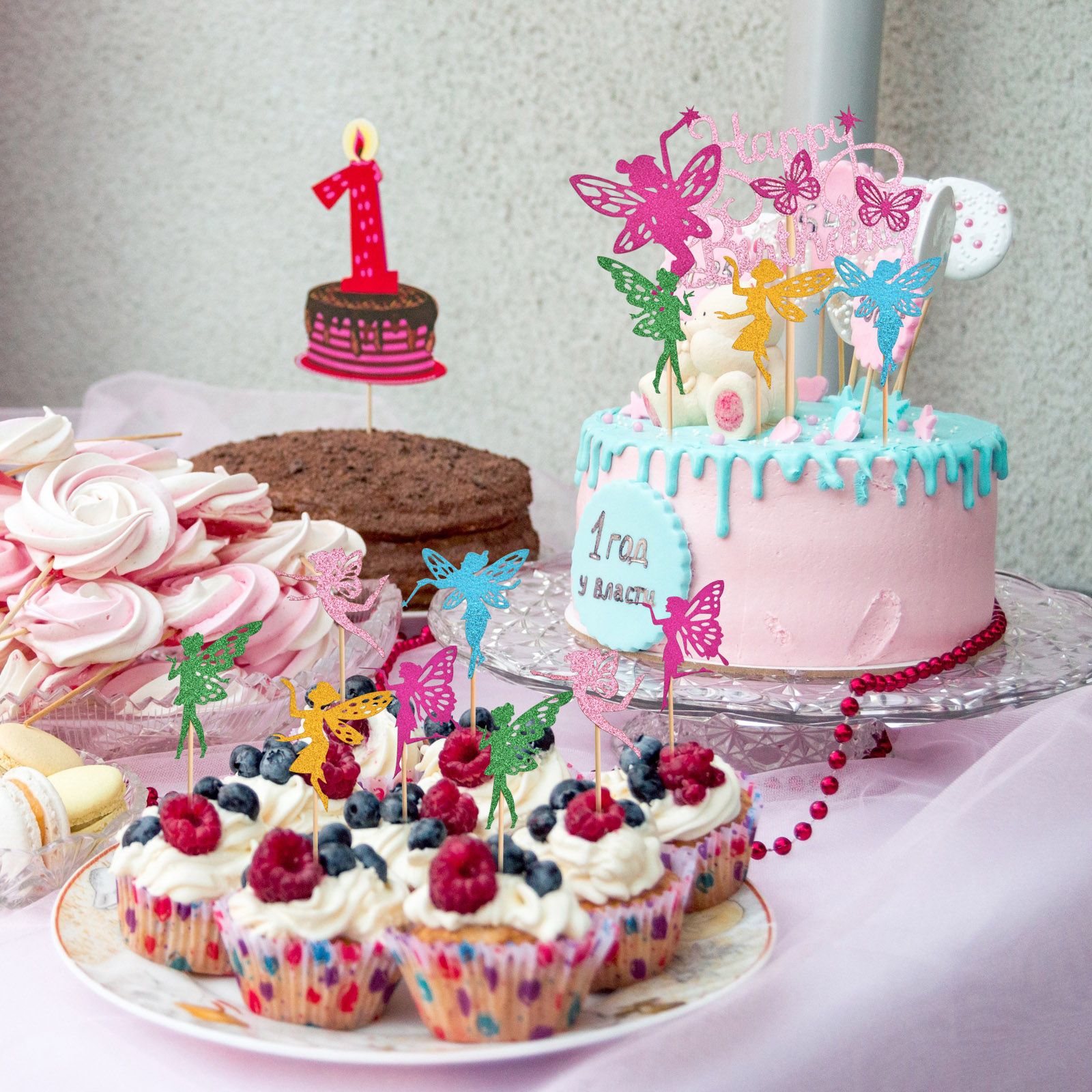 Fairy Cake Toppers Birthday Cake Topper For Girl - Temu