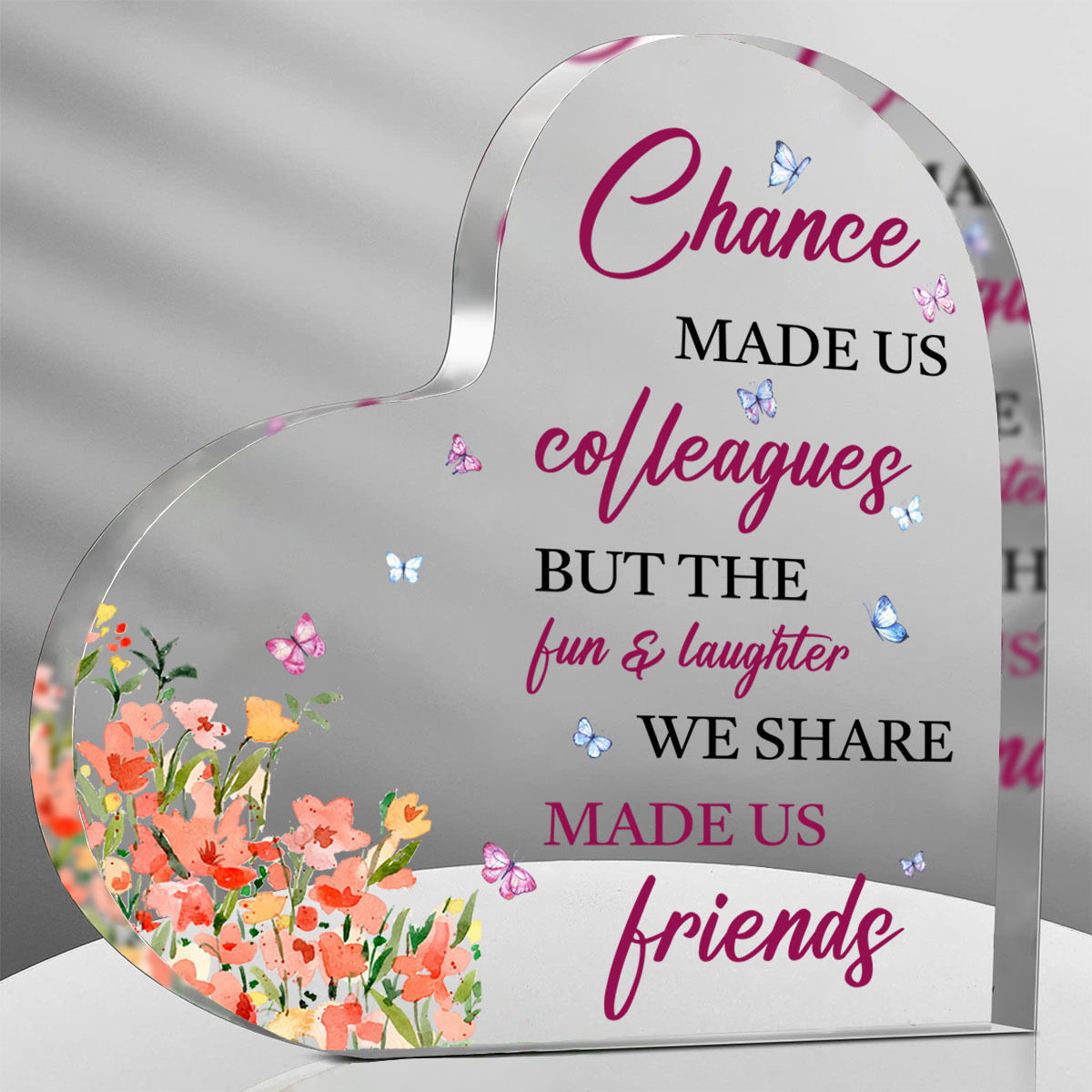  Best Friends Gifts for Women Acrylic Heart Rose Sunflower  Keepsake and Paperweight Long Distance Friendship Gifts for Women BFF Apart  Girls (Rose) : Home & Kitchen