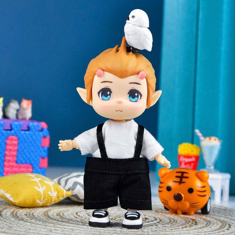 BJD Doll Movable Joint Doll w/ Head Body Clothes Shoes