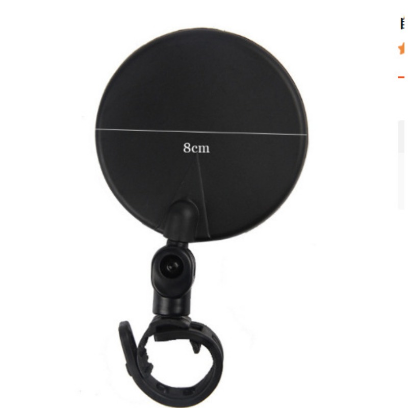 2pcs Bike Mirrors Wide angle Convex Mirror for Bicycle Flat View Mirror
