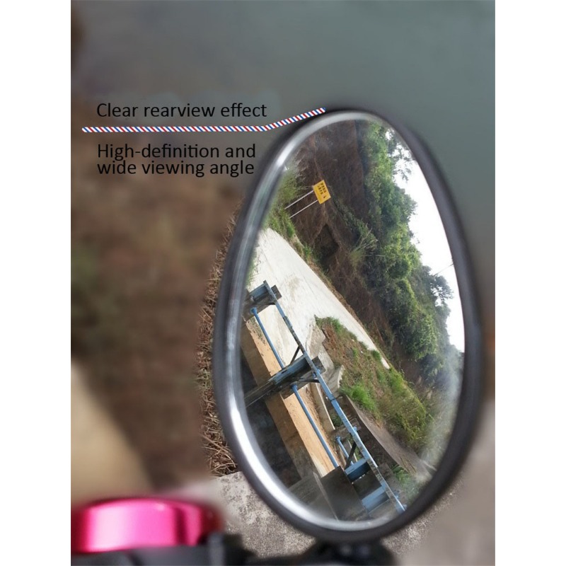 2pcs Bike Mirrors Wide angle Convex Mirror for Bicycle Flat View Mirror