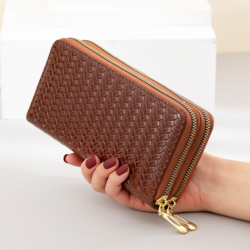 Women's Large Wallet - Women's Wallet With Coin Zipper Pocket - 9