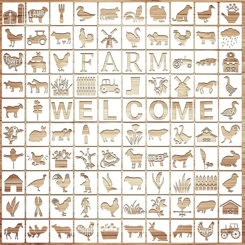 20 Pieces Stencils for Painting Reusable Animal Plant Music Stencil Spring  Summer Fall Winter Stencil Template, DIY Stencils for Painting on Wood