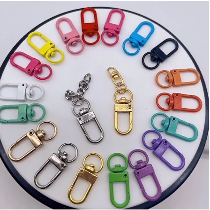 Rainbow Swivel Clasp Lanyard Snap Hook Lobster Claw Clasp 1/2” Key Chain  Base Keys Webbing Clips Bag Purse Hardware for DIY Sewing Craft Jewelry  Findings 20pcs 