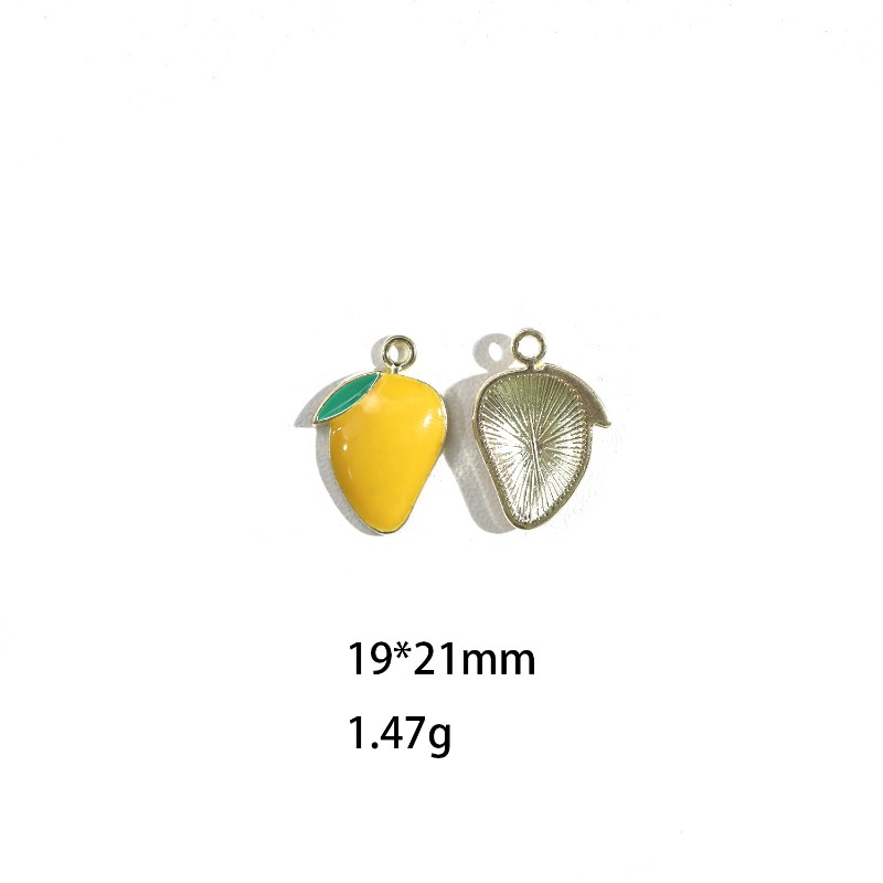 Adorable Fruit Series Pendants Alloy Enamel Pendants Charms - Temu