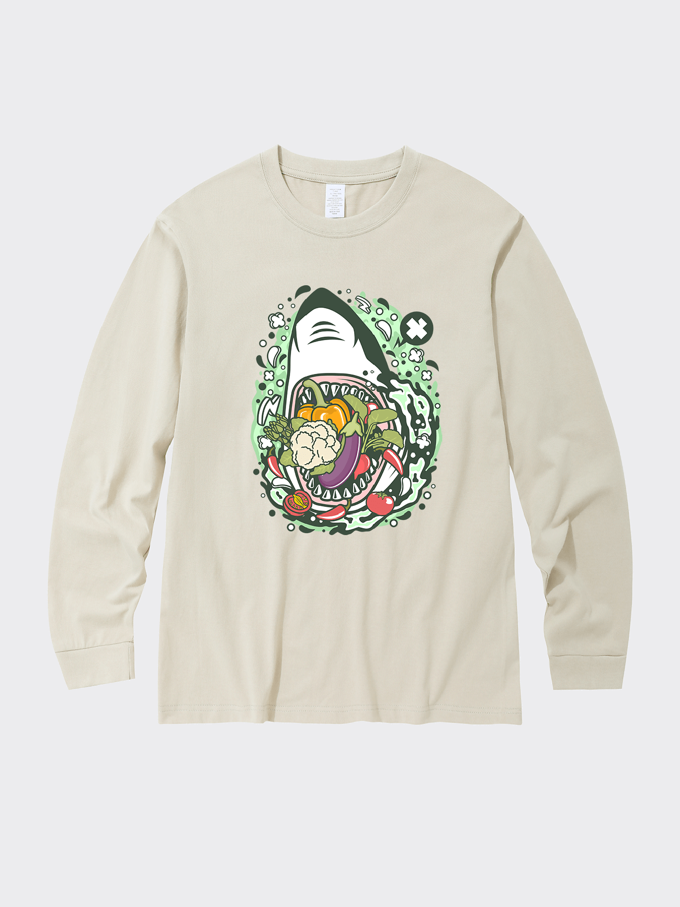 Santa Cruz x TMNT Sewer Dot White Long Sleeve T-Shirt