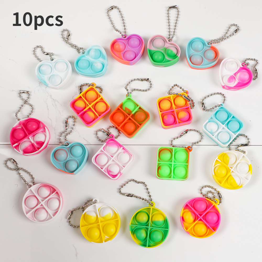 50 Pack Valentines Day Gifts for Kids,Valentines Mini Pop Keychain Toys Valentines for Kids Classroom,Valentine Exchange Gifts for Boys Girls School