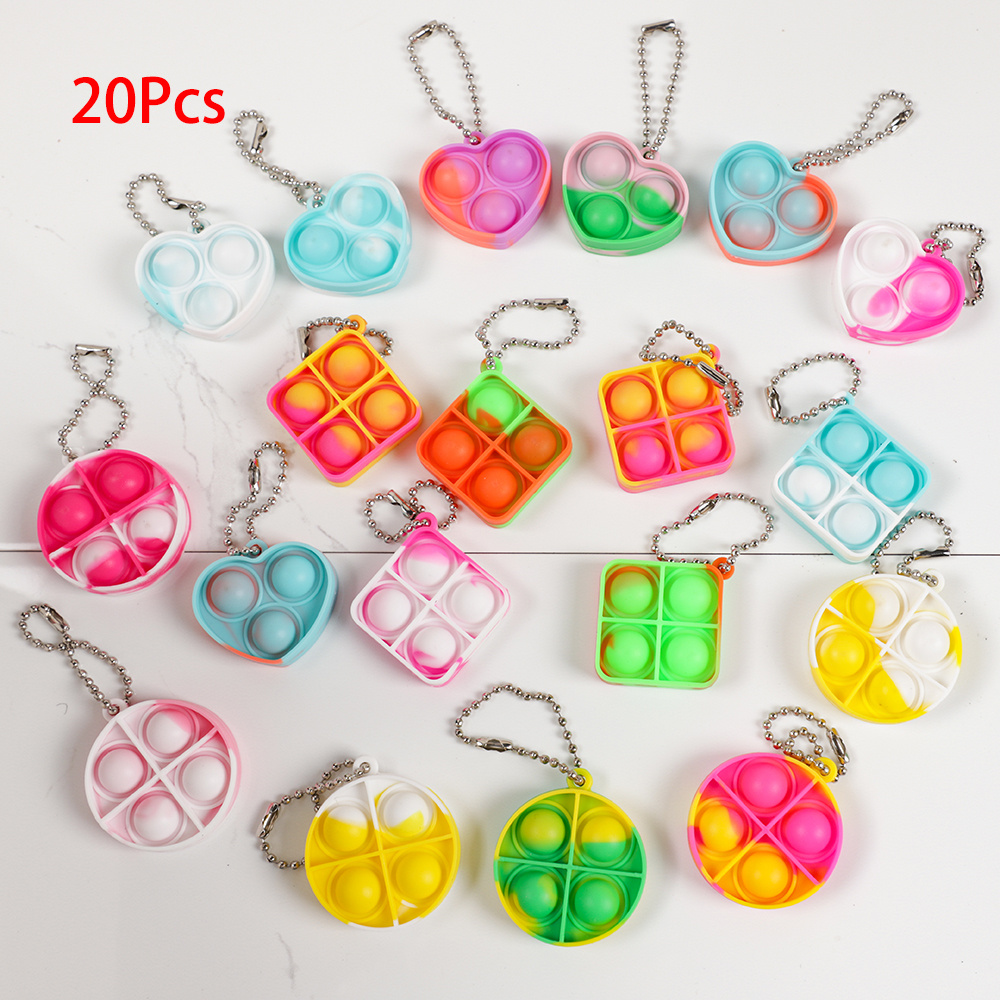 Heart Keychain Heart Fidget Toy Heart Keychains Bulk Mini - Temu