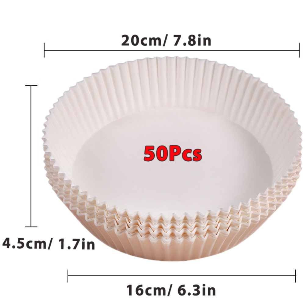 Non-Stick Parchment Paper Plate Air Fryer Disposable Paper Round