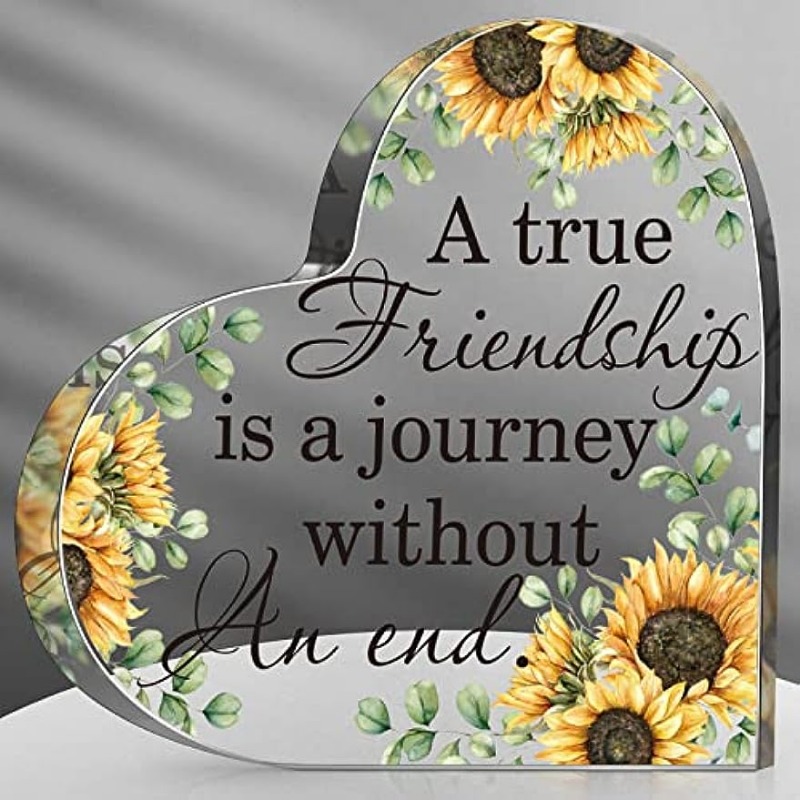  Gift for Friend Friendship Gifts for Women Friend Friendship  Birthday Gifts for Women Cheer up Gift Acrylic Heart Keepsake and  Paperweight for Home Office Table Shelf (Classic) : Office Products