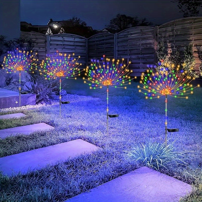 Solar Smoke Flower Lights Starburst Lights Fairy Lights - Temu