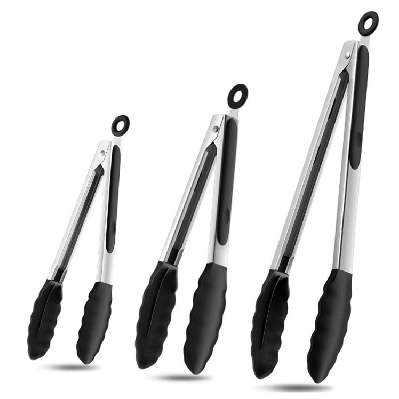 Heat resistant Kitchen Tongs Stainless Steel Silicone - Temu