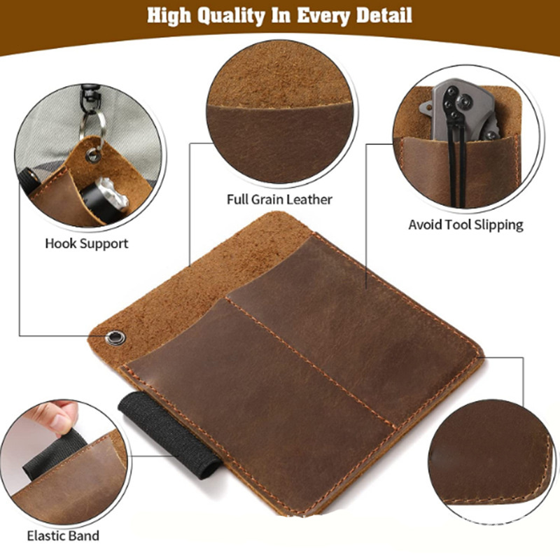 Large Quality Leather Utility Belt Pouch