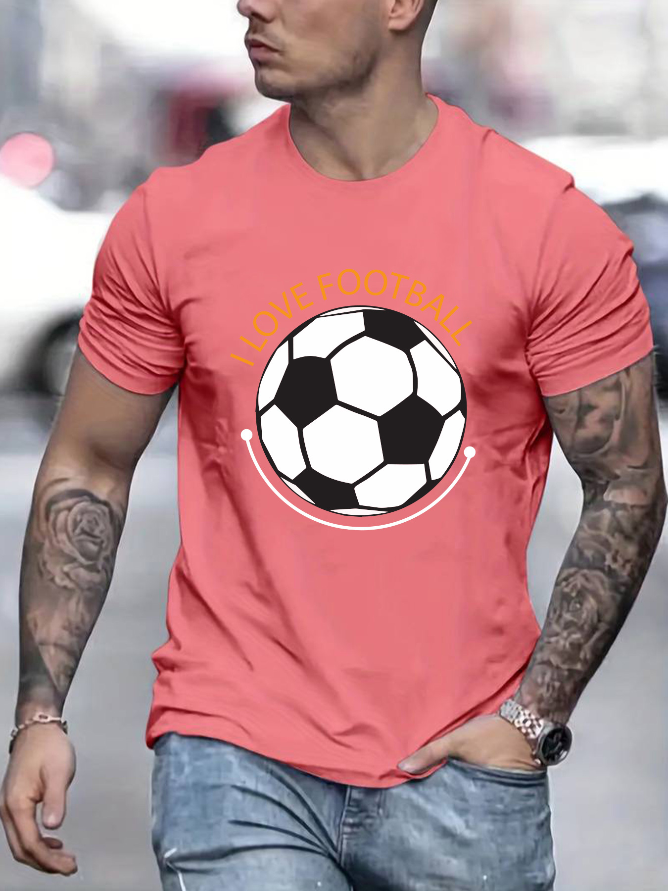 Camiseta Fútbol Hombre Patrón Verano Aire Libre Ropa